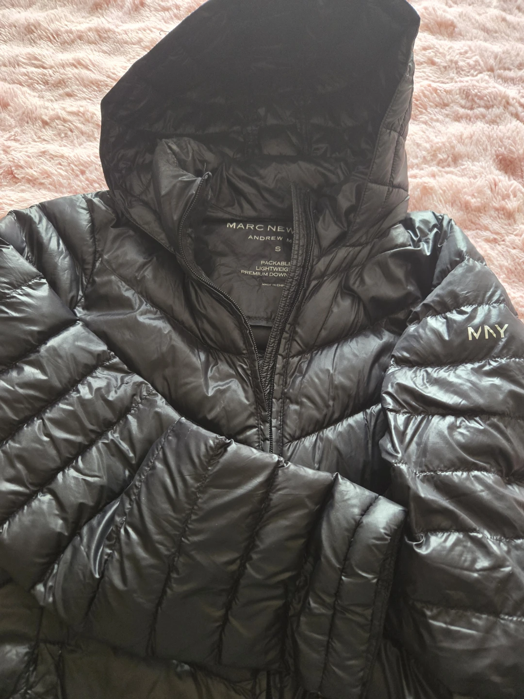 Andrew Marc Black Packable Lightweight Down Blend Jacket - photo 2