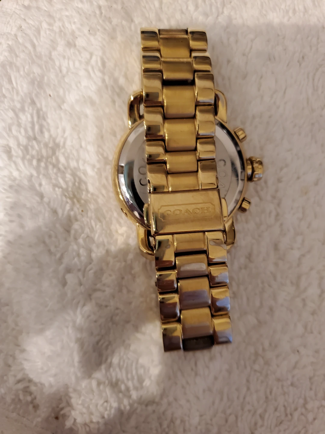 Coach Gold Tone Crystal Chronograph Watch - photo 3