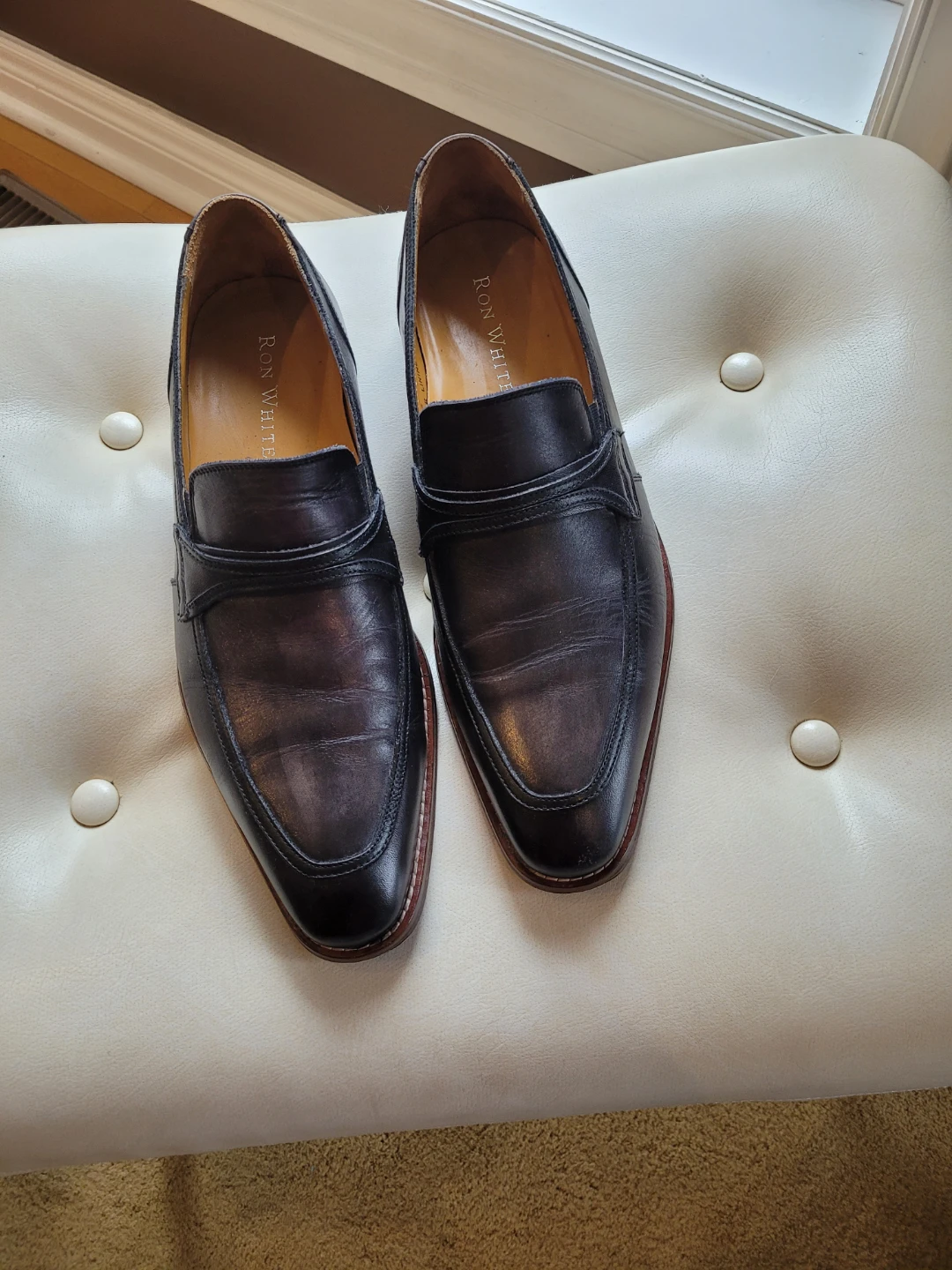 Ron White Leather Loafers sz 43 - photo 4