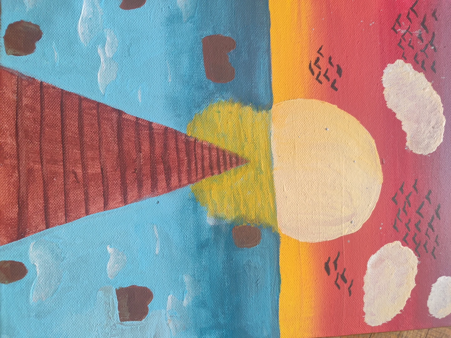 Abstract Acrylic Painting on Canvas