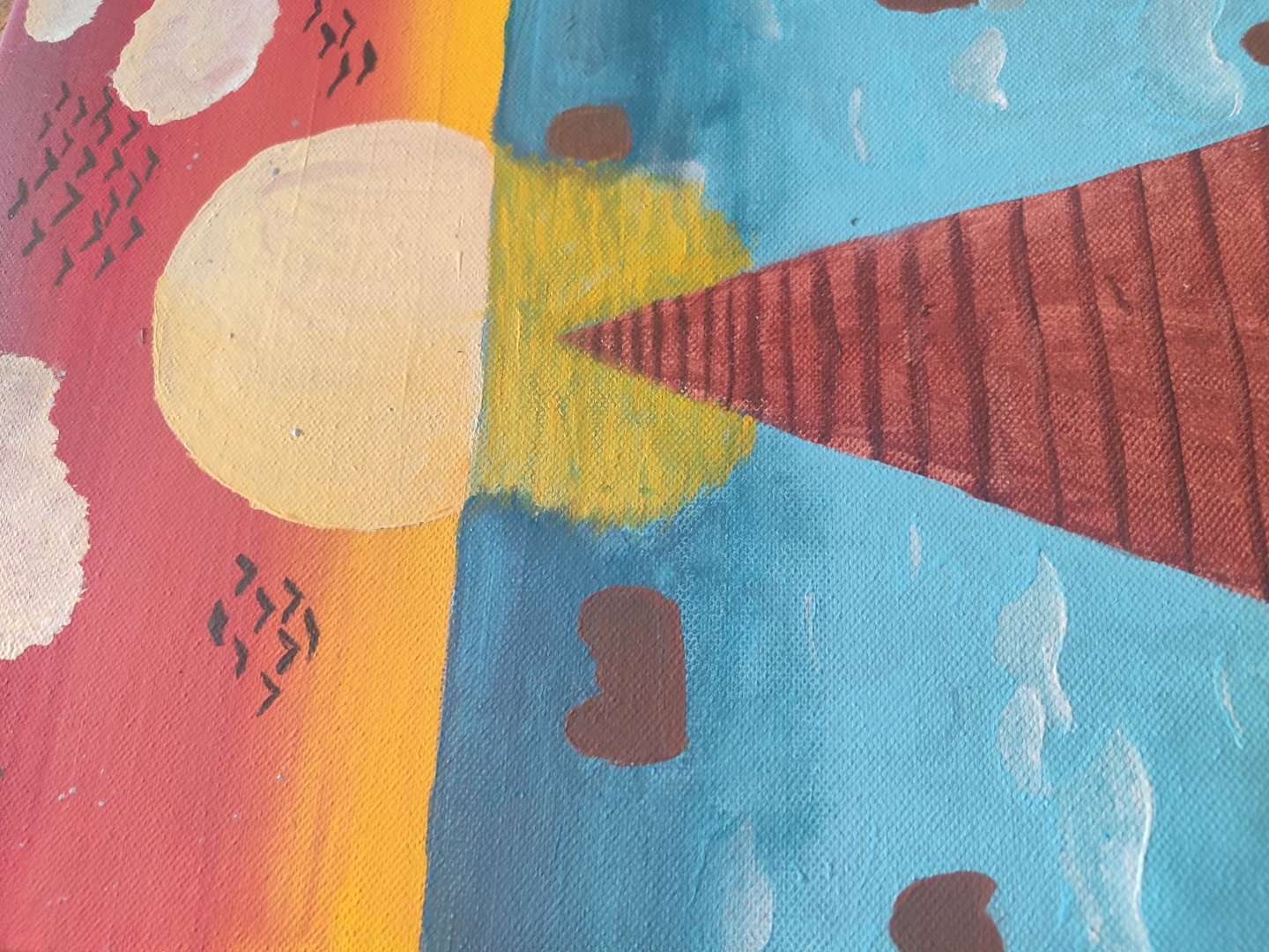 Abstract Acrylic Painting on Canvas - photo 2