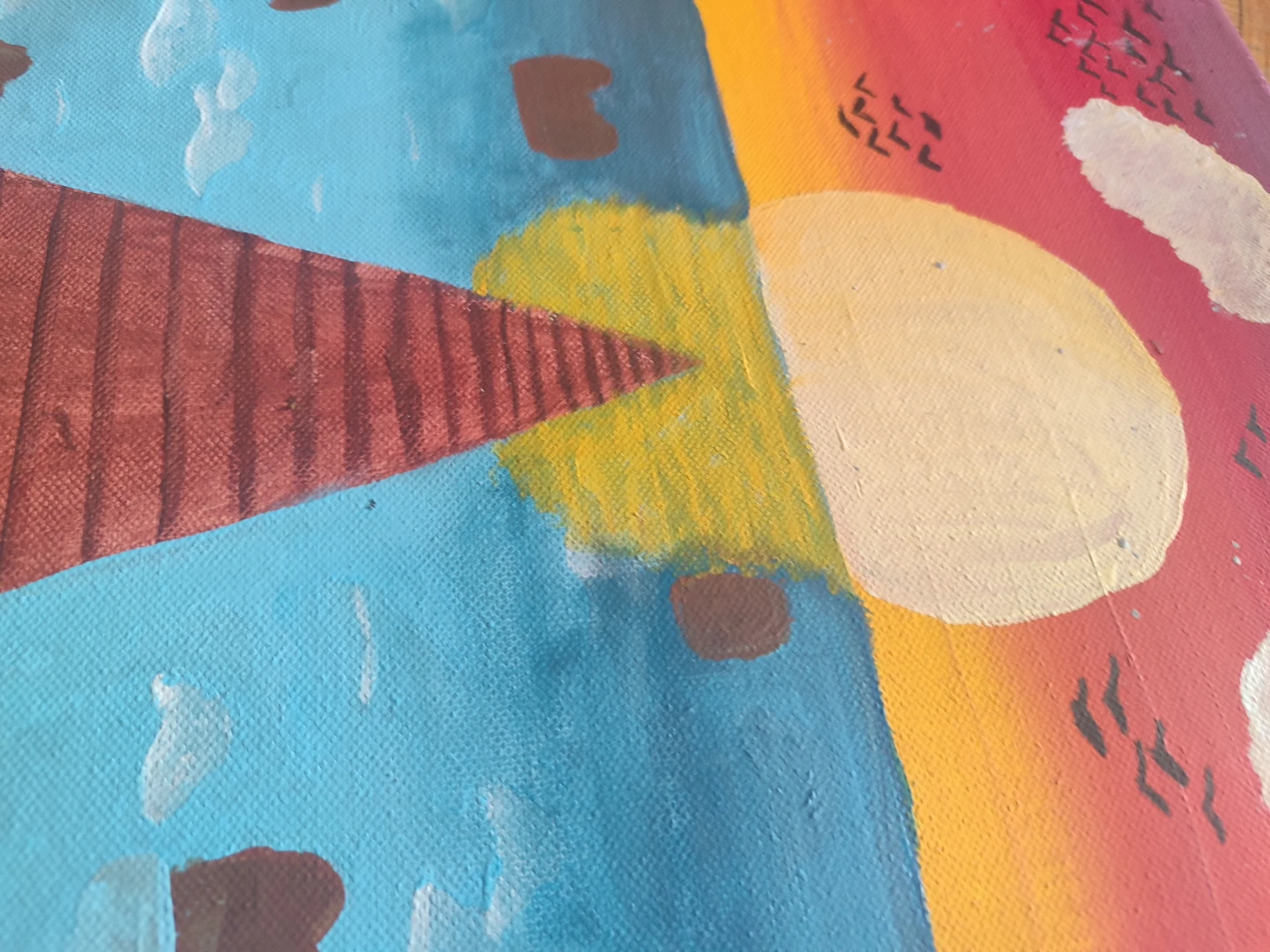 Abstract Acrylic Painting on Canvas - photo 3