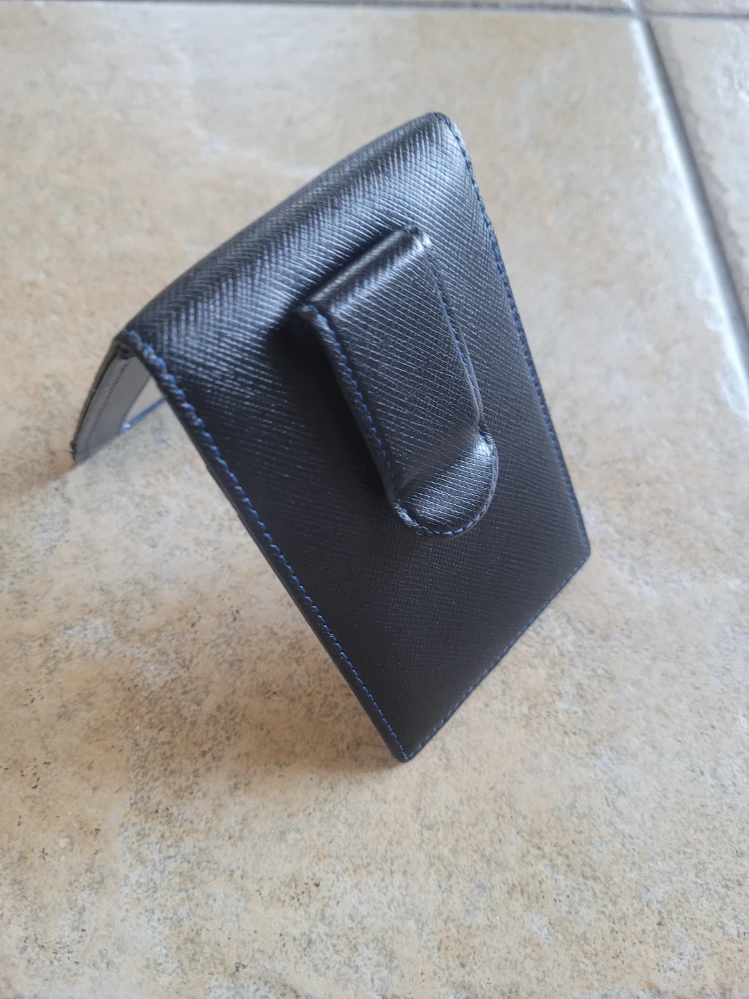 Fossil Blue Leather Card Holder with Photo Slot - photo 3
