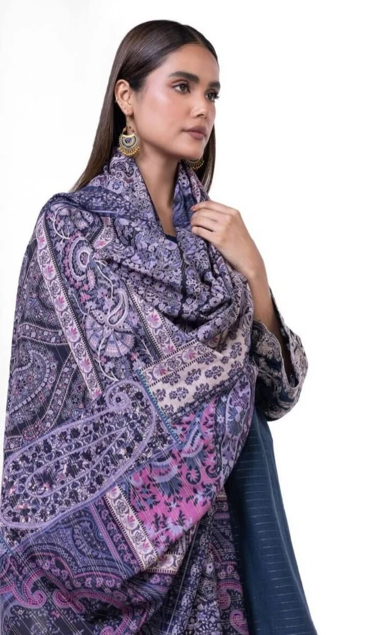 3-Piece Blue Embroidered khaadi Suit with Paisley dupatta🧡 - photo 4