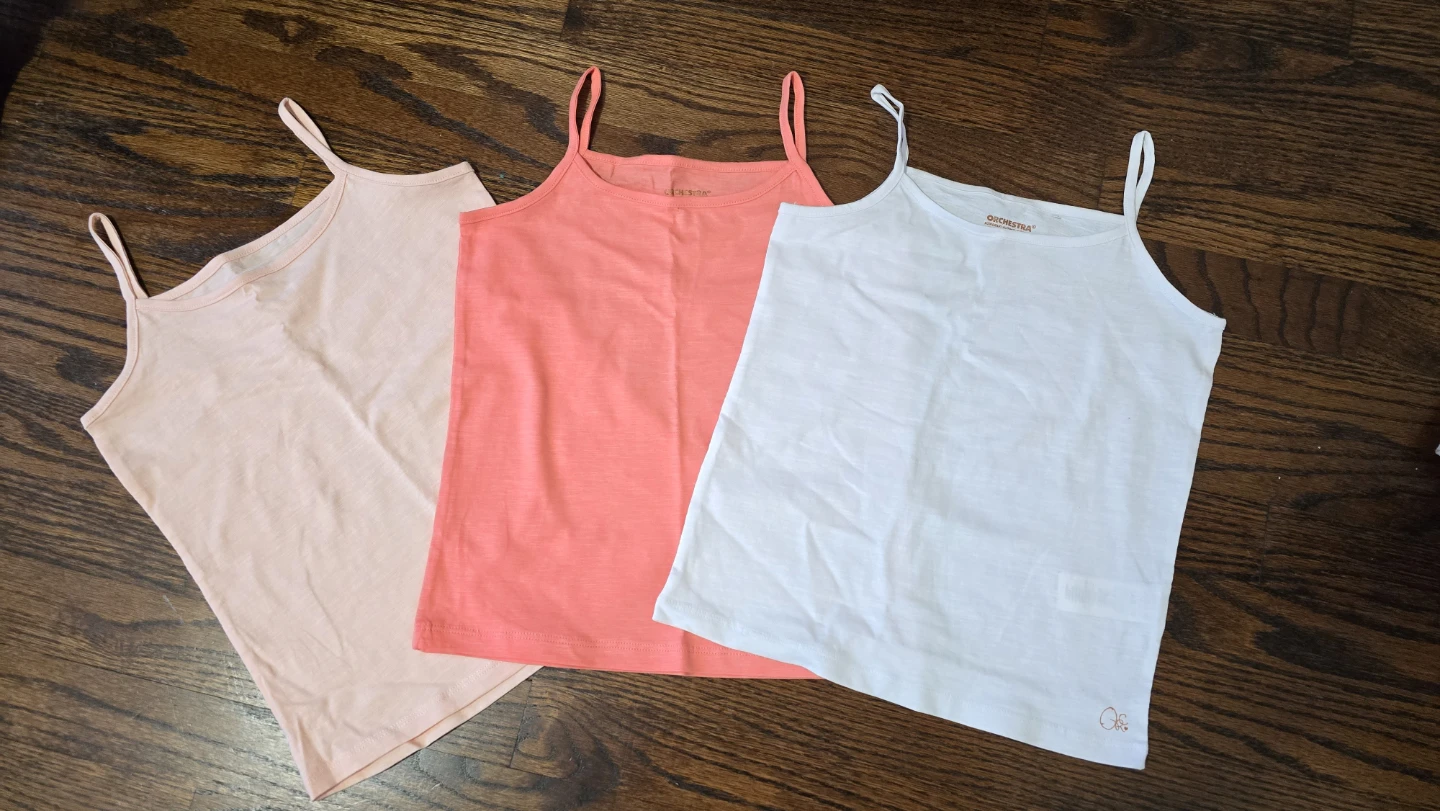 NEW Orchestra Girls’ Tank Tops - Size 8 (3-Pack)