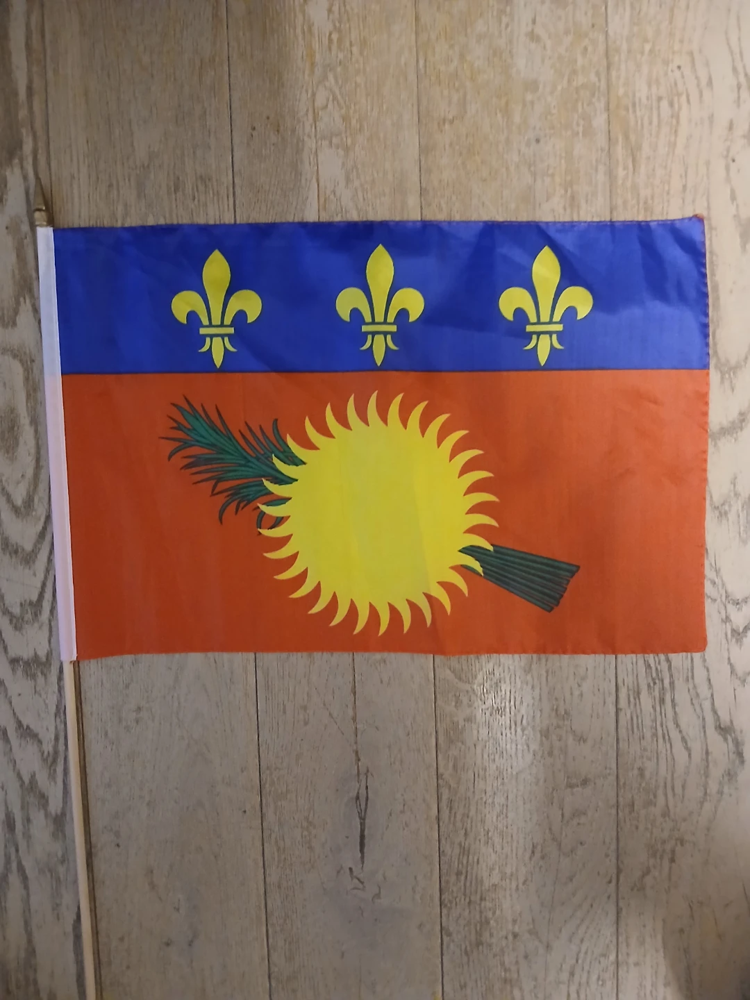 Guadeloupe Flag Handheld Stick