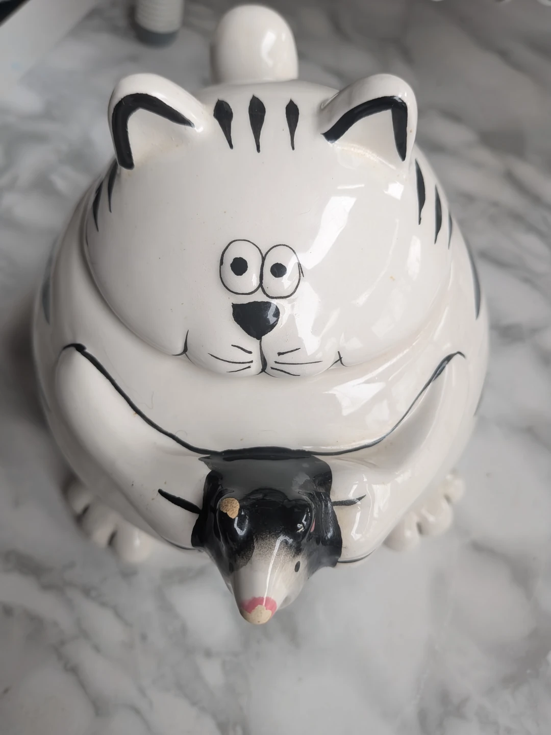 Ceramic Cat and Mouse Tea Pot no