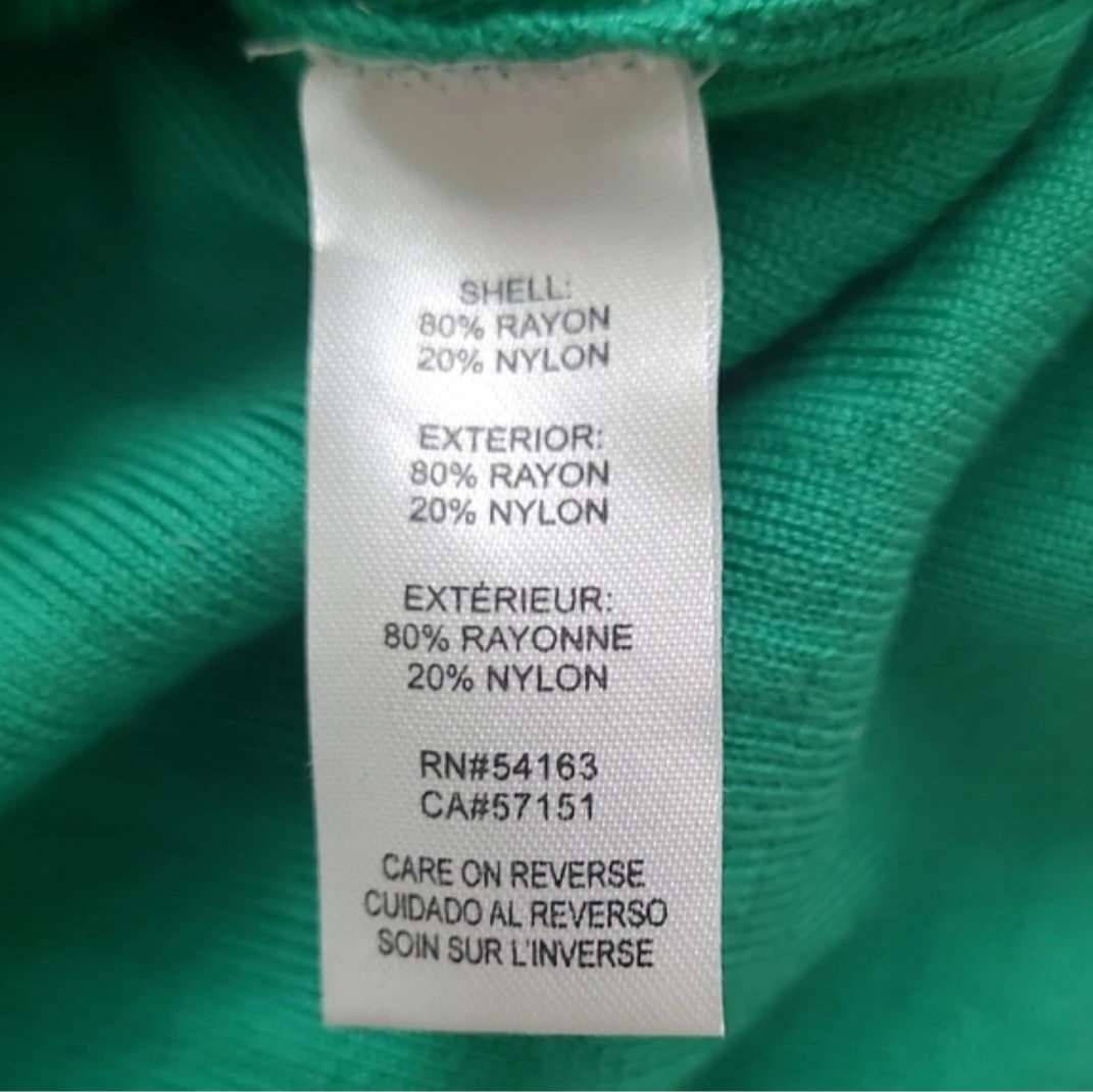 Karl Lagerfeld Green Ribbed Collared Button-Up Top - XS - photo 5