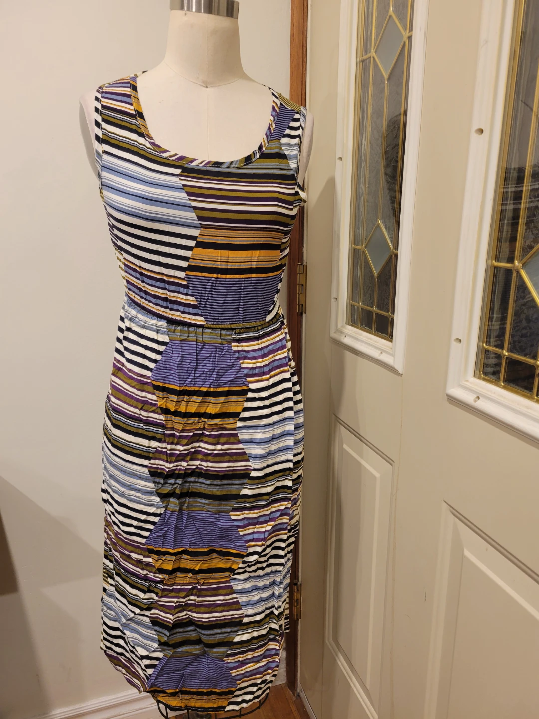 Striped Sleeveless Maxi Dress
