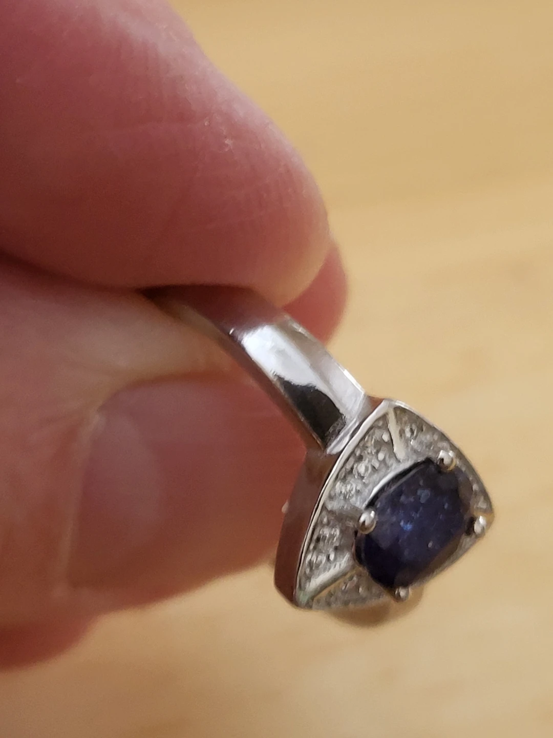 NEW Sterling Silver Sapphire and CZ Ring - photo 3