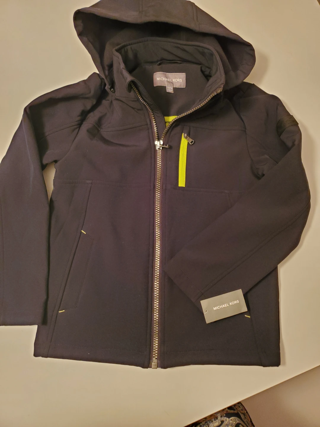 🥕 Michael Kors Black Hooded Jacket Size 10/12