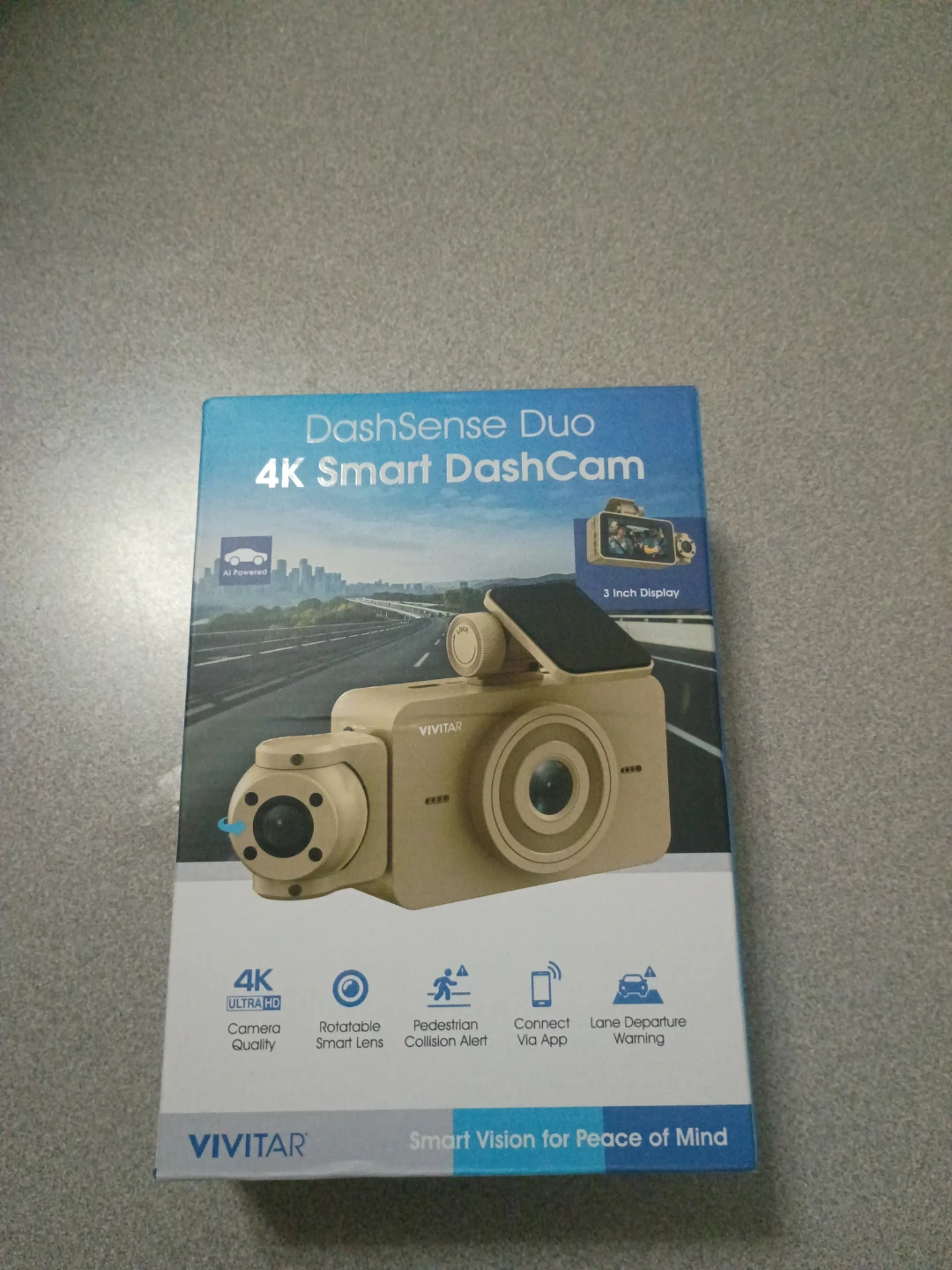 Vivitar DashSense Duo 4K Smart DashCam