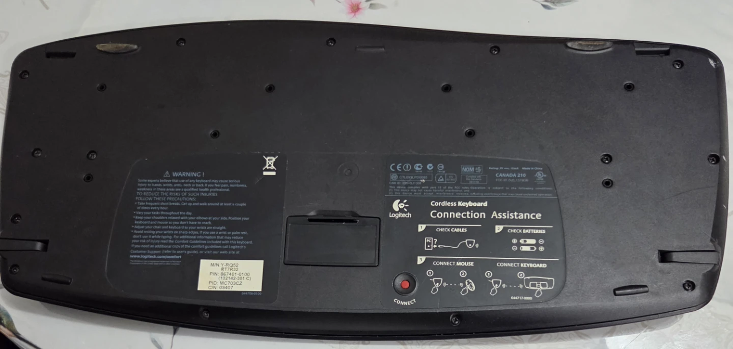 Logitech Cordless Keyboard Connection Assistance - photo 2