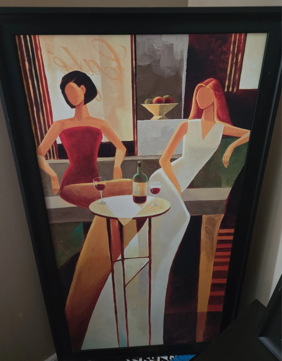 Framed Wall Art - Two Women at a Table - photo 2