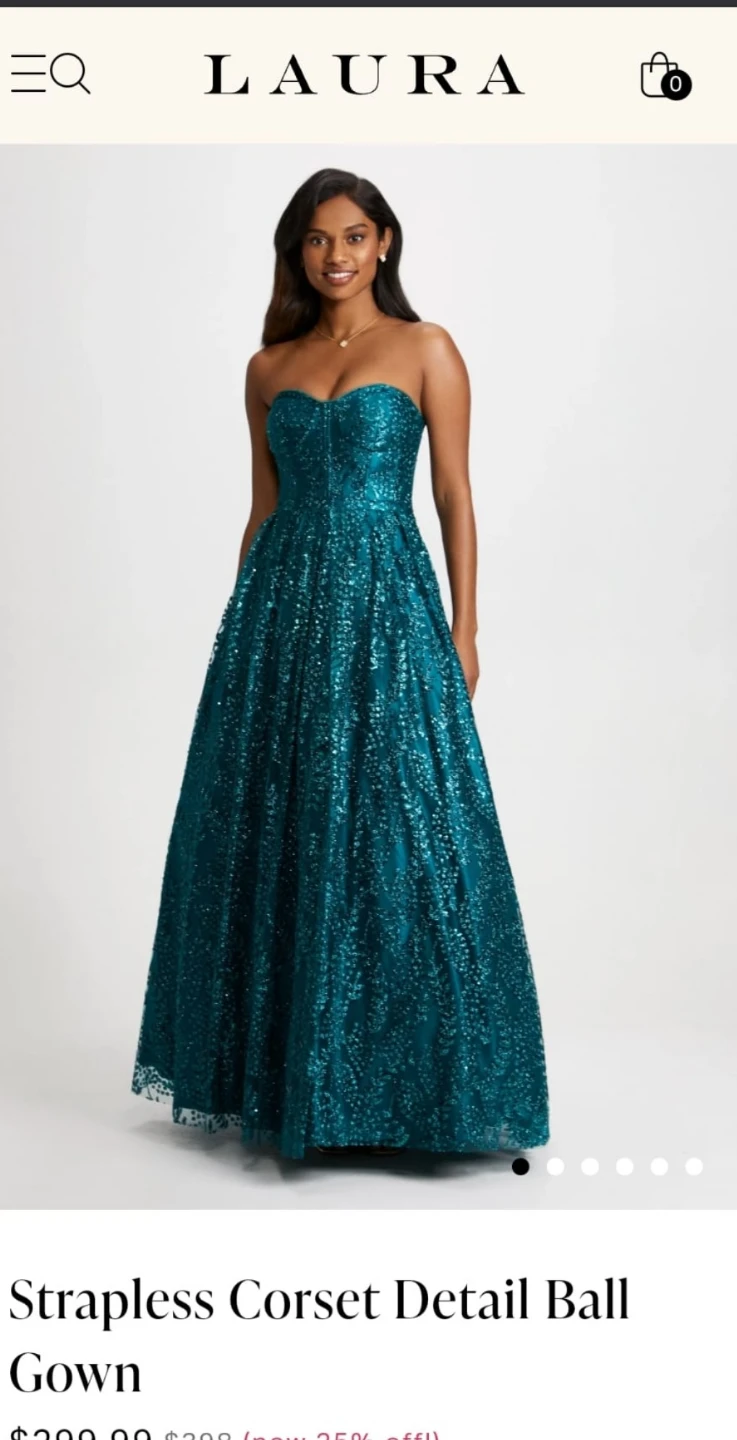 Strapless Corset Detail Ball Gown / Prom  Laura - photo 3