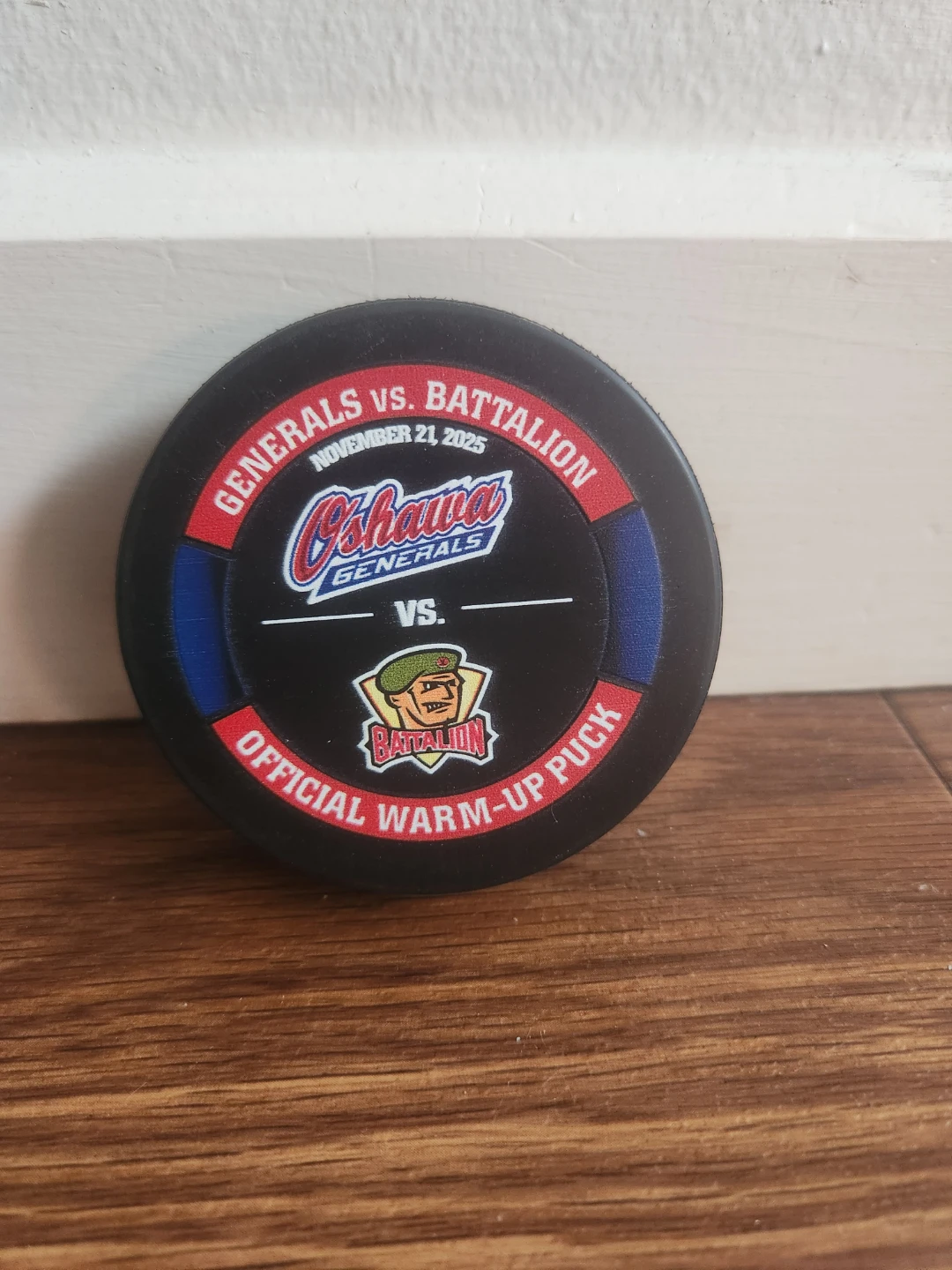 Oshawa Generals vs. Battalion Official Warm-up Puck