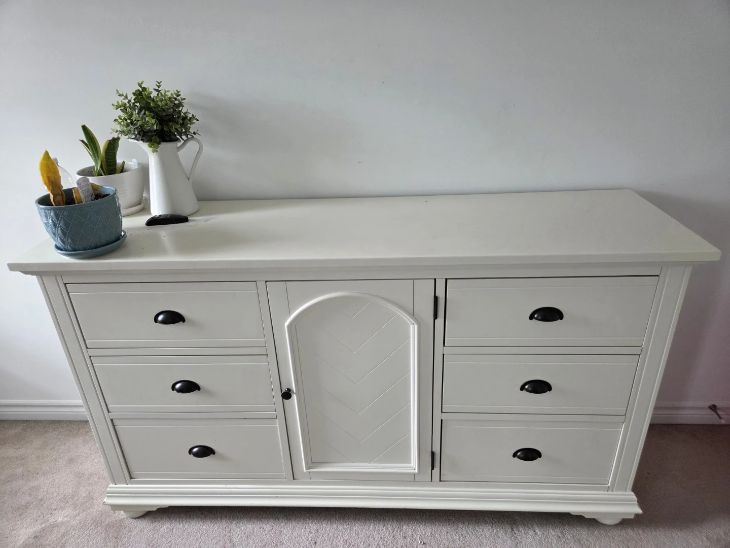 White Queen Bed Frame with Nightstand and Dresser Set - photo 4