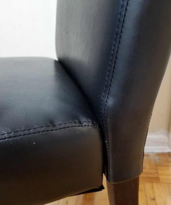 Black Faux Leather Dining Chair 🥕 - photo 3