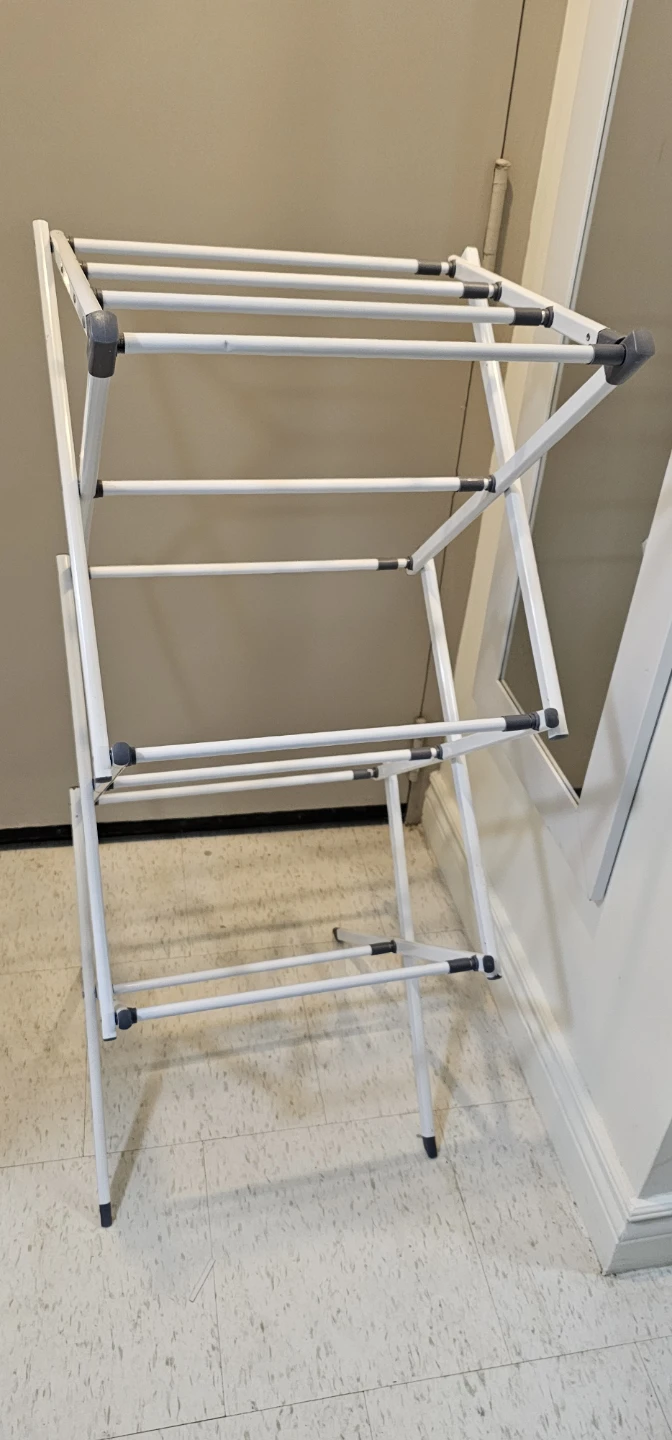 Adjustable White Folding Drying Rack