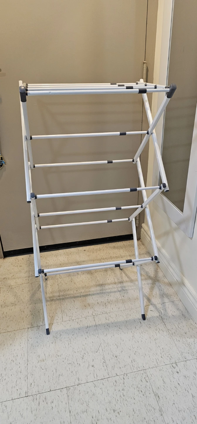 Adjustable White Folding Drying Rack - photo 2