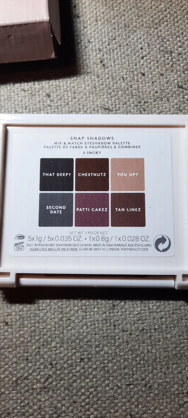 New Fenty Beauty Snap Shadows Eyeshadow Palette - 6 Smoky 🧡 - photo 3