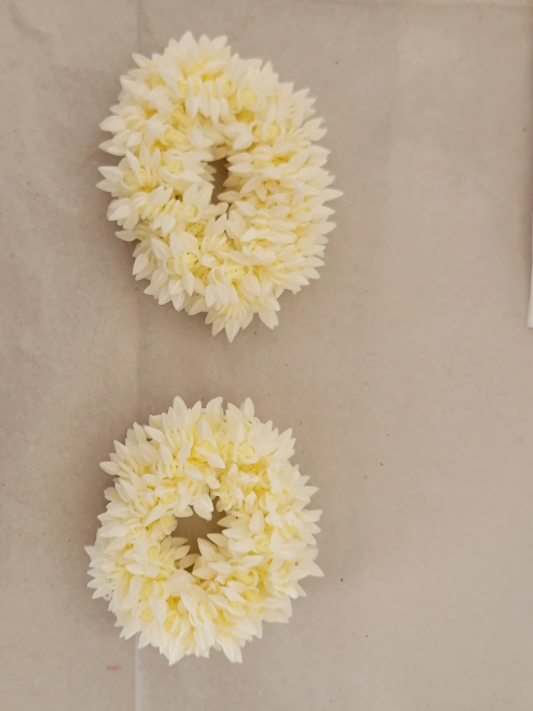 ( Gajra) Cream Flower Hair Accessories - Set of 2