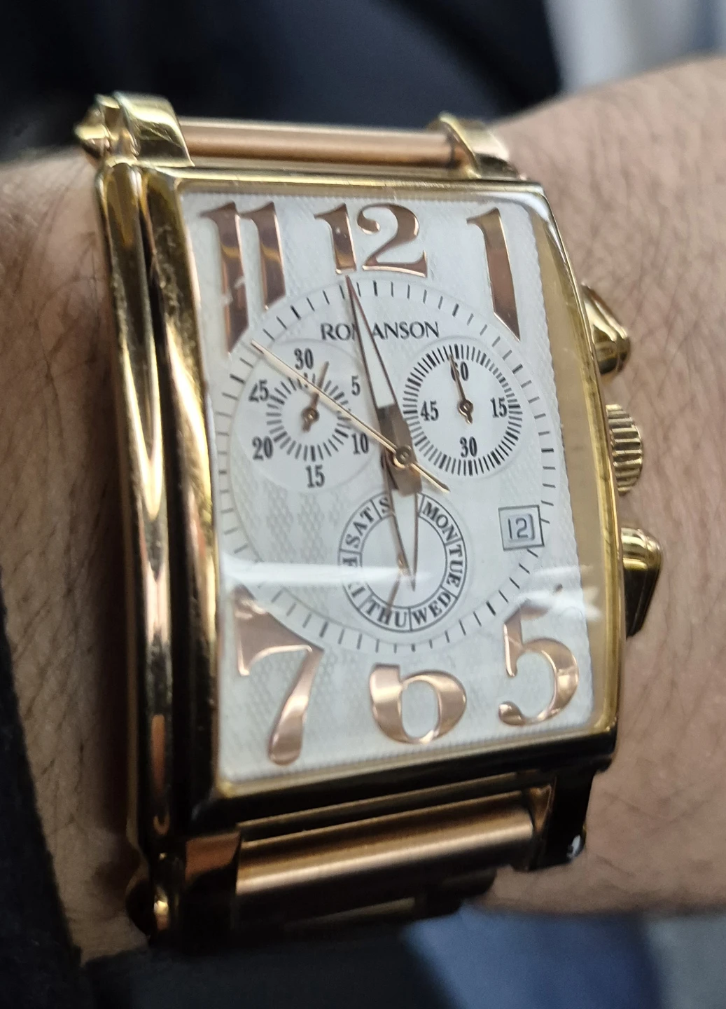 Romanson Chronograph Gold Tone Watch