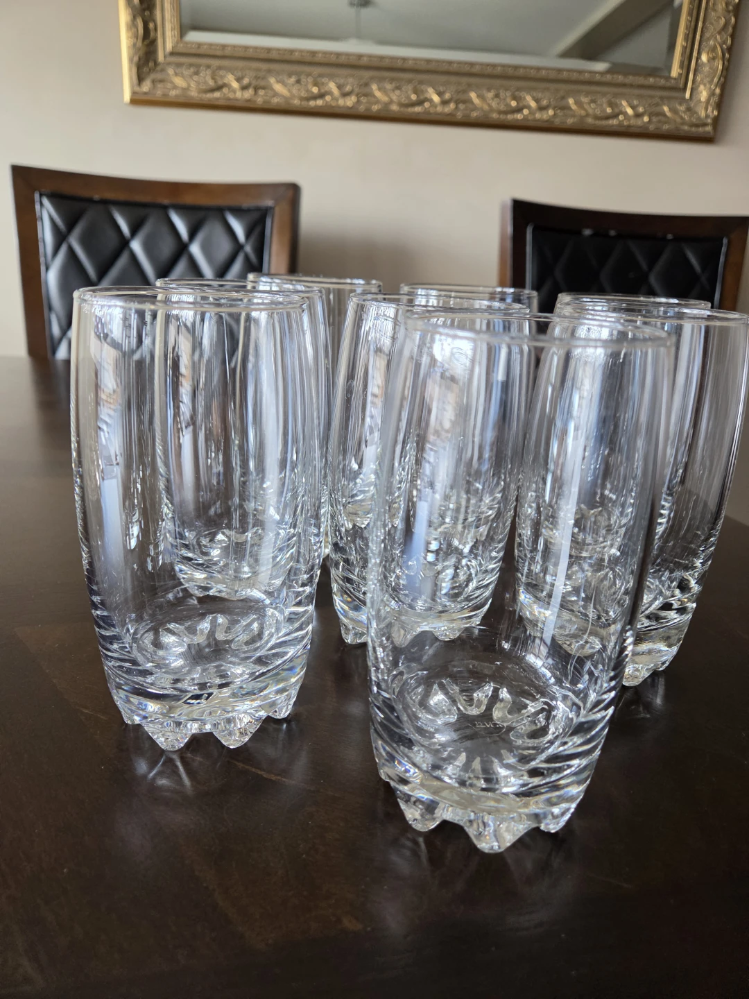 Set of 8 Clear Glass Tumblers - photo 2