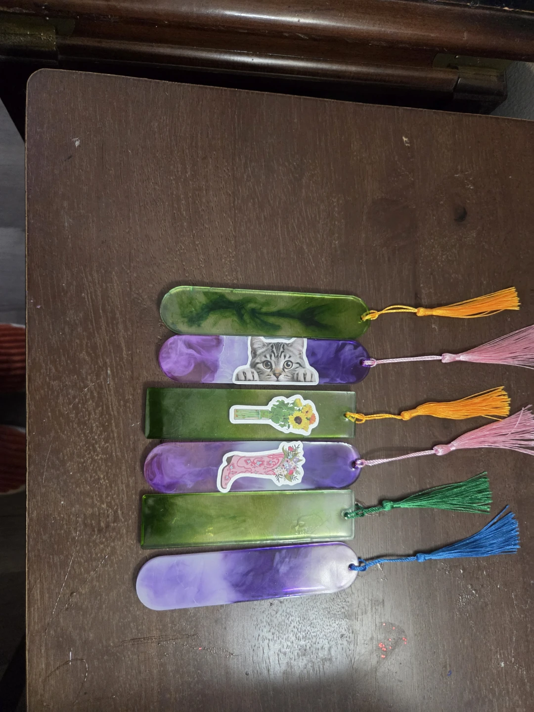 Handmade Resin Bookmarks with Tassels - photo 2