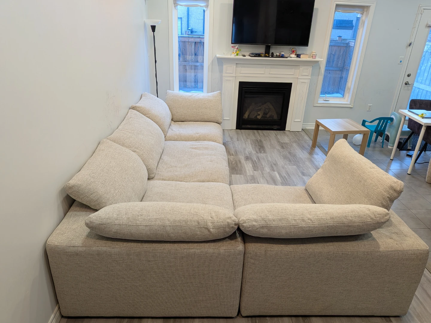 Modular Sectional Sofa - Beige Fabric - Maison corbial - photo 2
