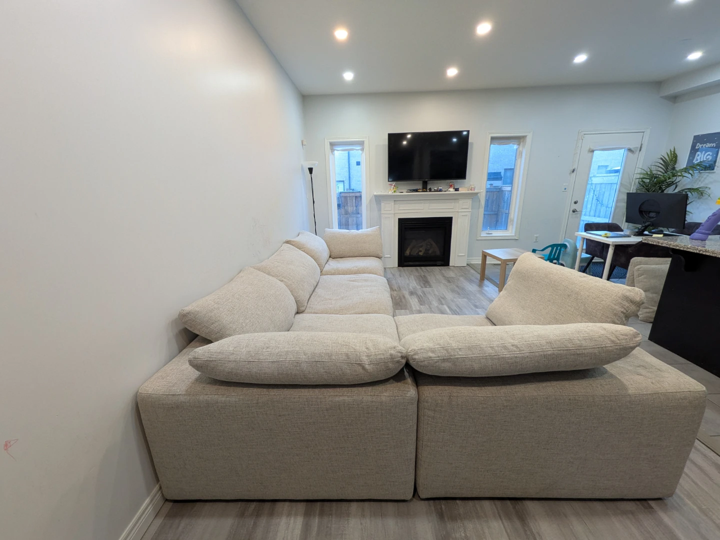 Modular Sectional Sofa - Beige Fabric - Maison corbial - photo 3