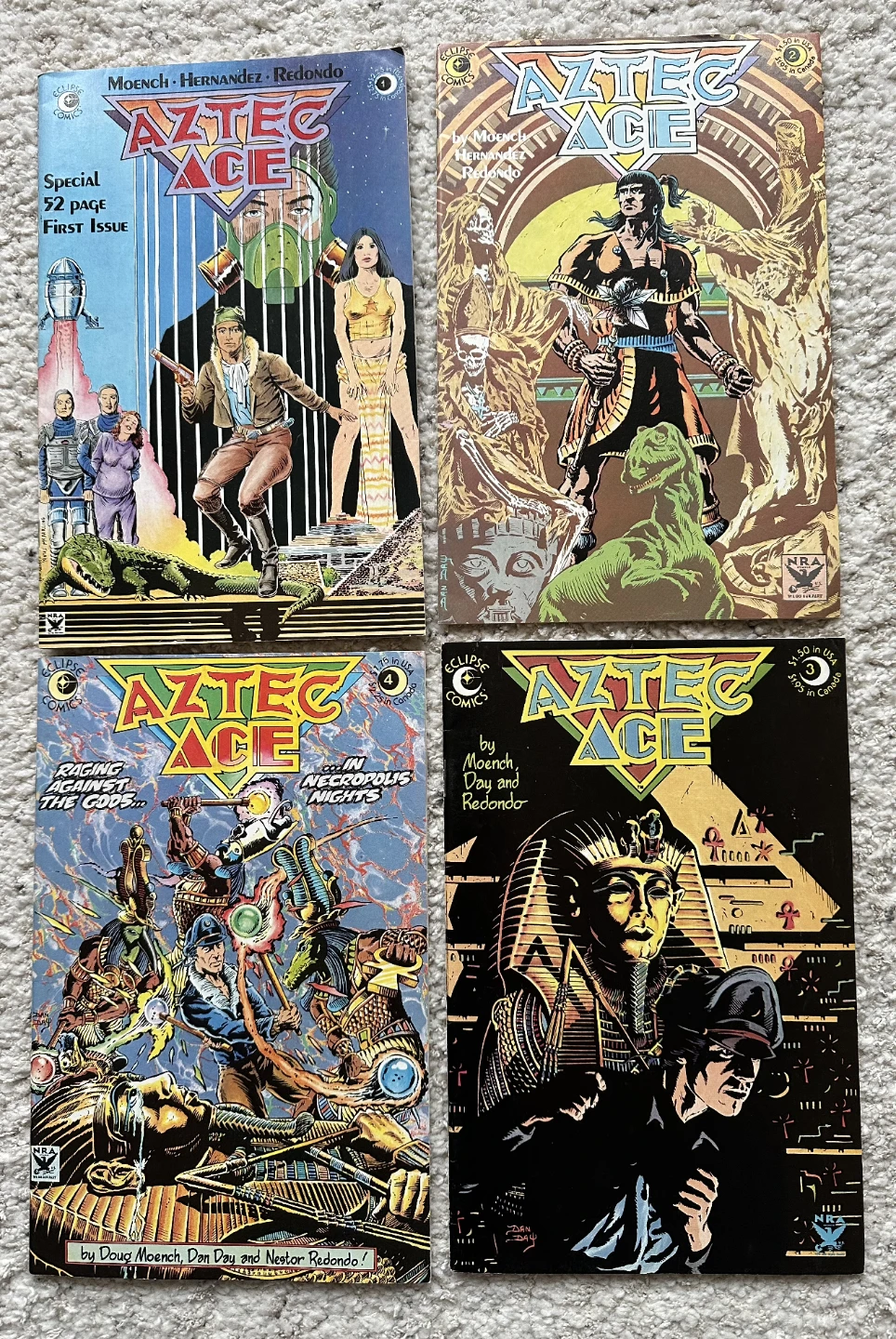 Aztec Ace Comics - Issues 1, 2, 3, and 4