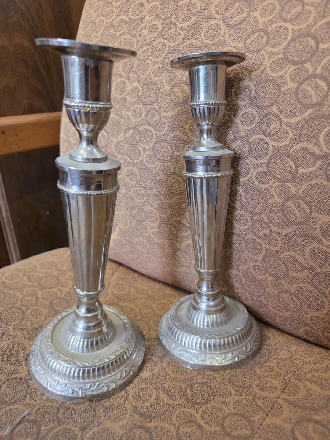 Silver candle sticks