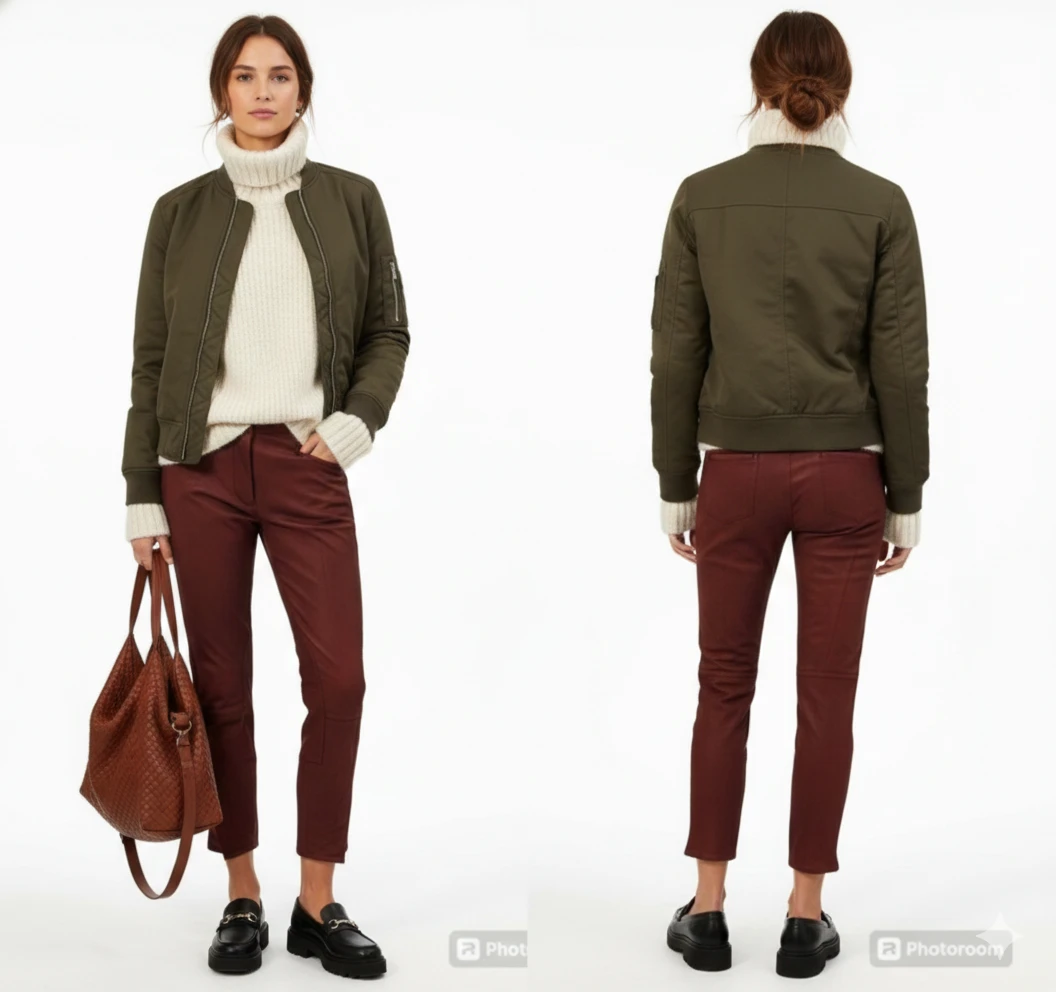 3.1 Phillip Lim Jodphur Cropped Leather Pants Size 2 - photo 3