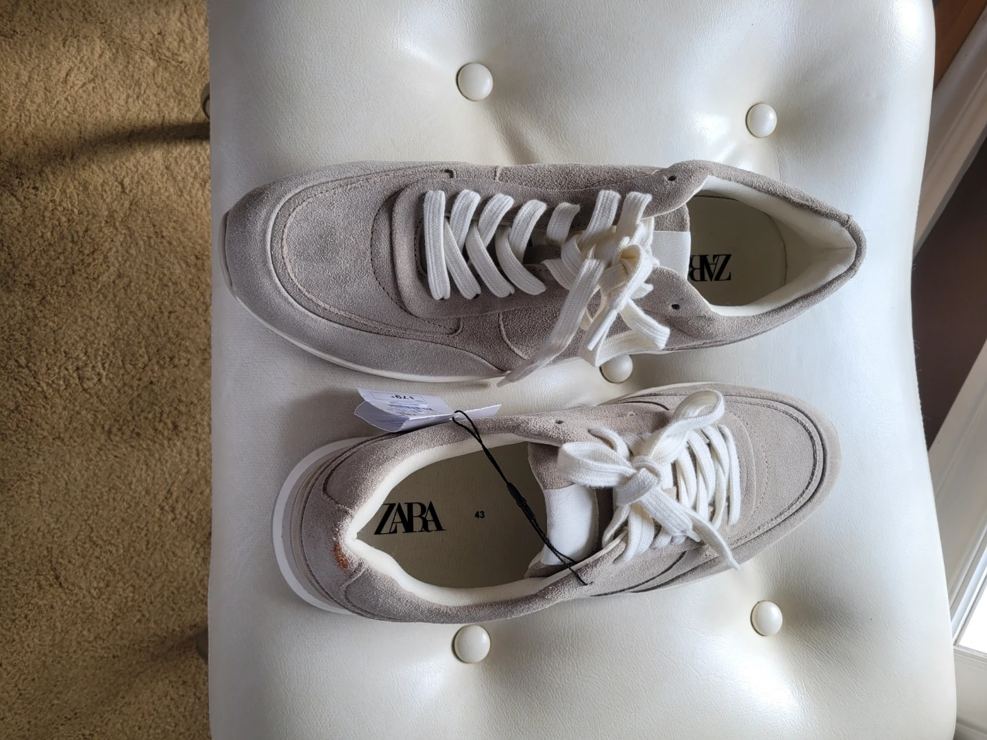 New w Tags ZARA Men's Suede Sneakers - Size 43 - photo 5