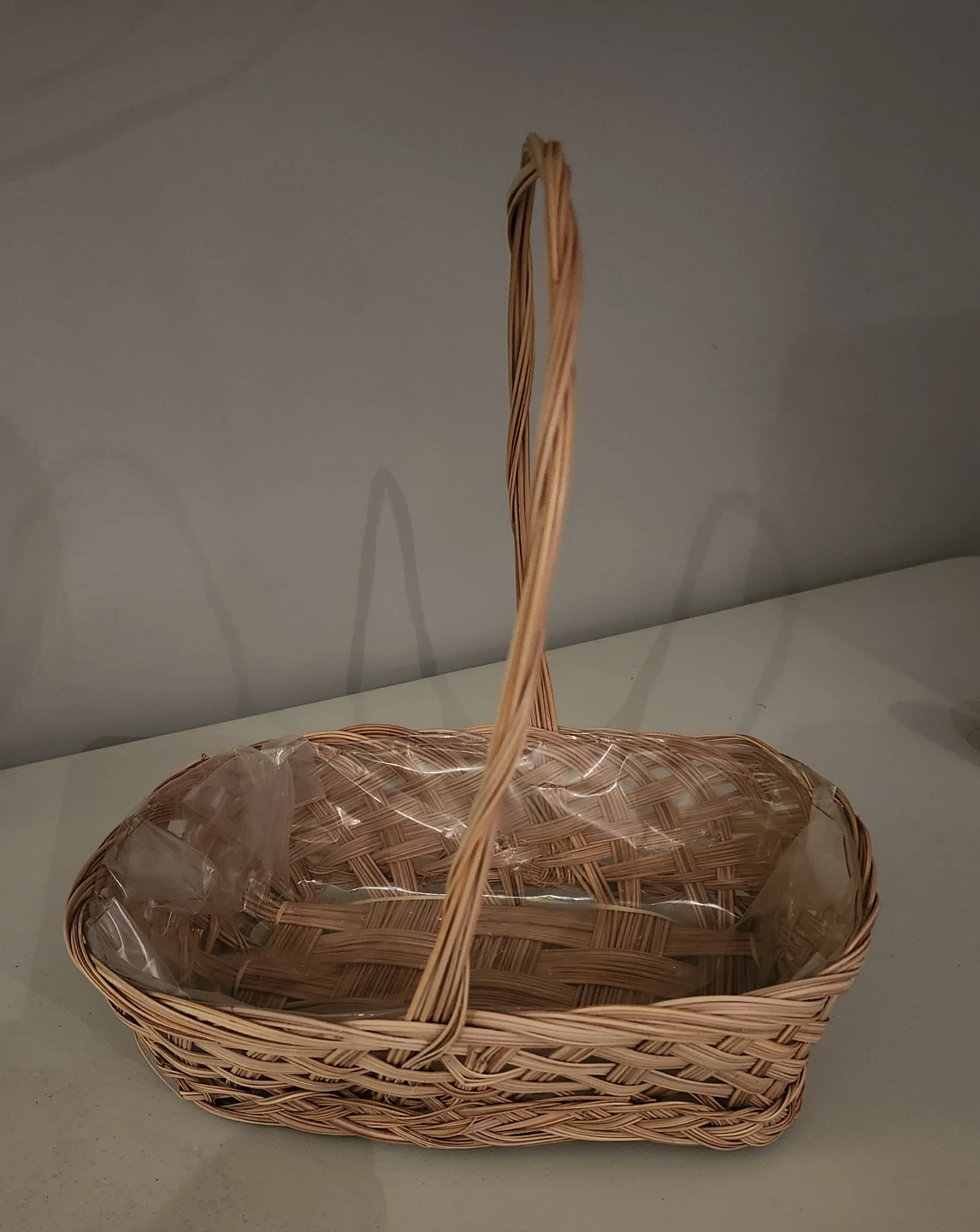 Wicker Basket with Handle and Liner