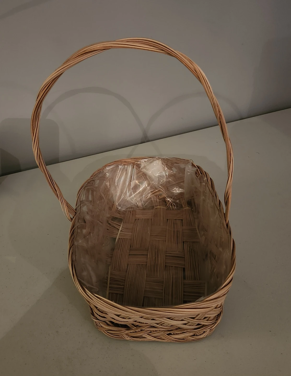 Wicker Basket with Handle and Liner - photo 2
