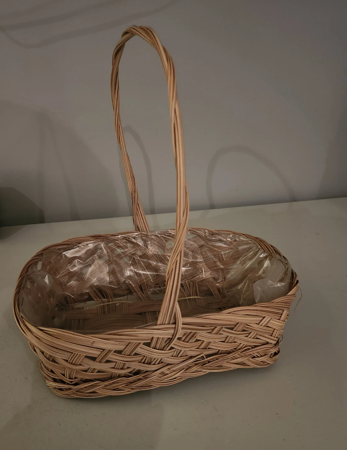 Wicker Basket with Handle and Liner - photo 3