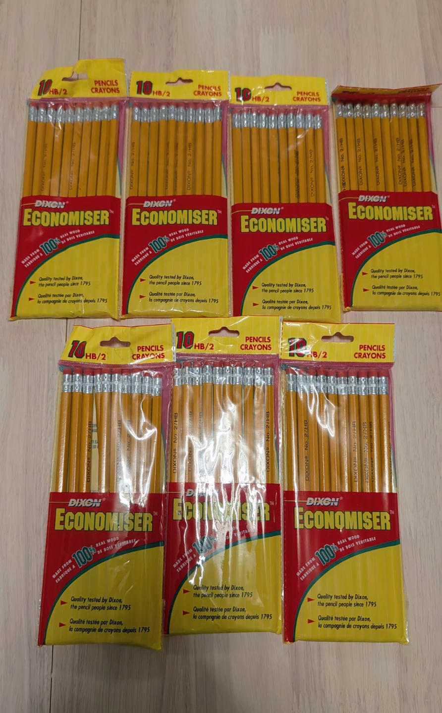 Brand New Dixon Economiser #2 HB Pencils - 7 Packs of 10
