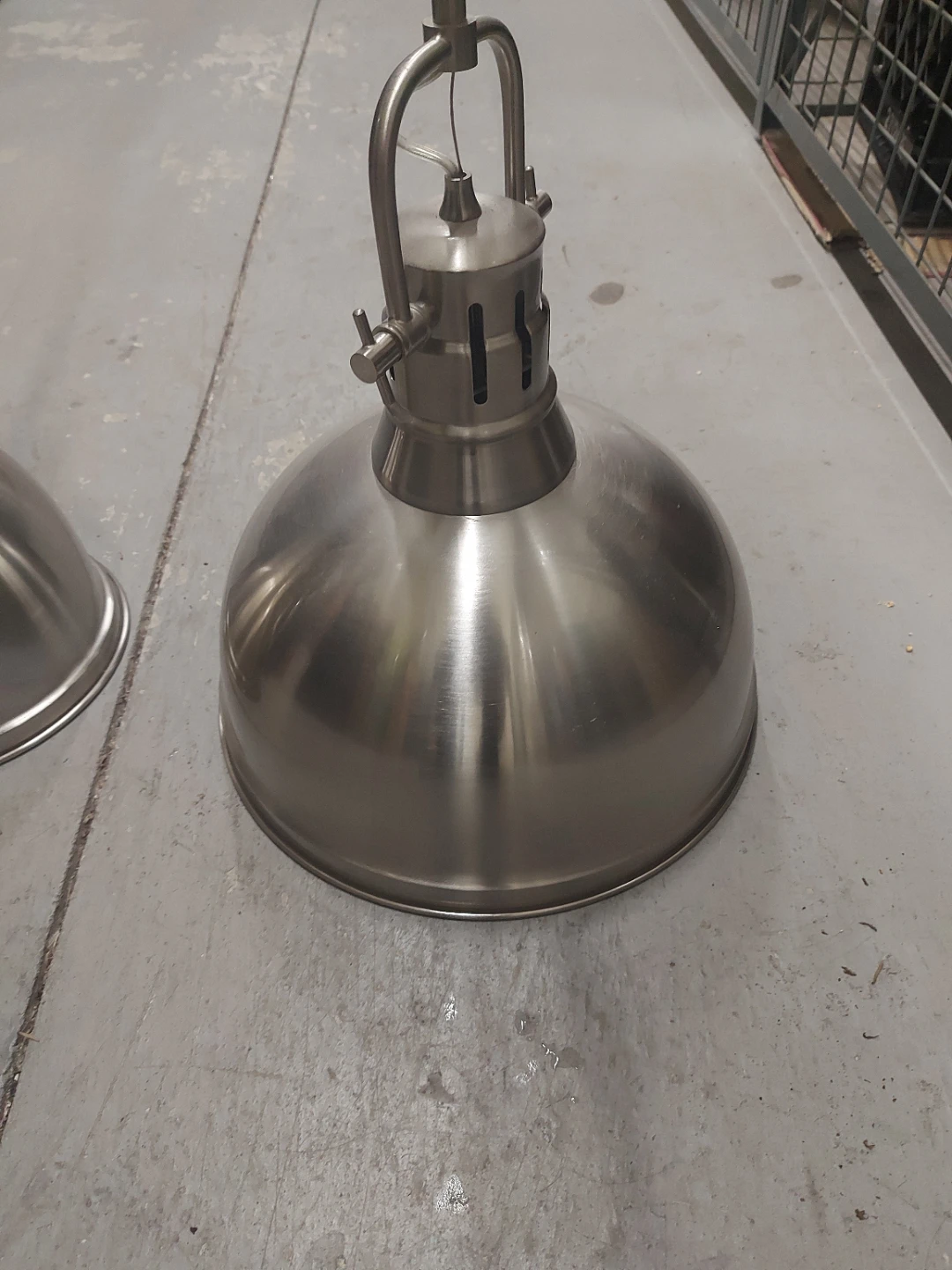 Set of 3 Brushed Nickel Pendant Lights