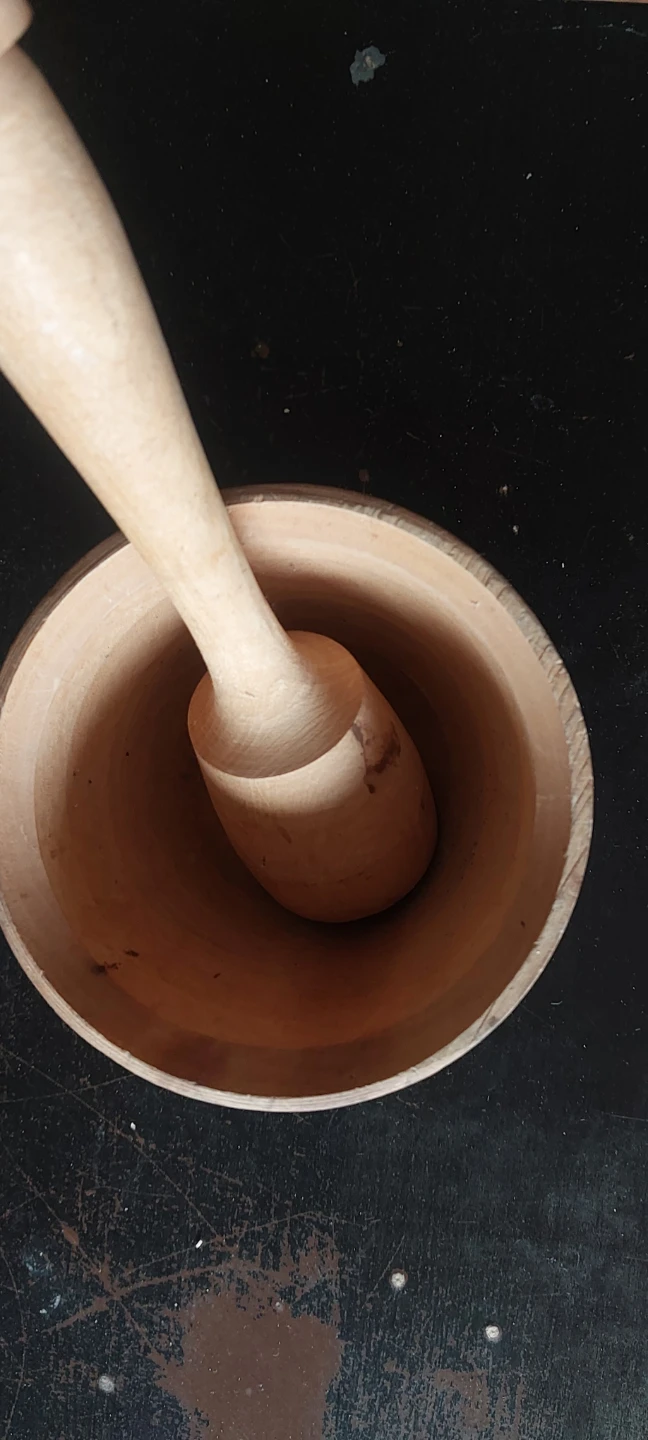 Wooden Mortar and Pestle Set