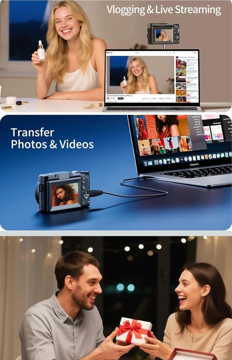 5K Ultra HD Digital Zoom Camera with 64MP Photos - photo 4