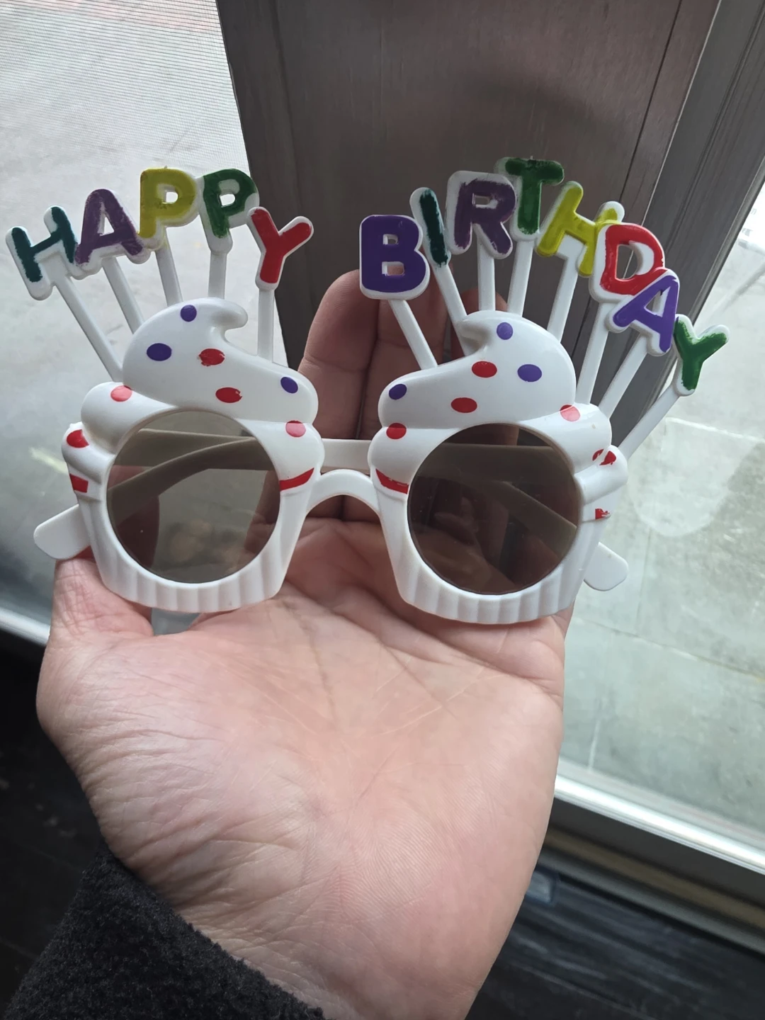 Happy Birthday Cupcake Novelty Glasses