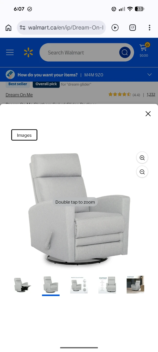 Dream On Me Swivel glider, recliner nursing chair - photo 2