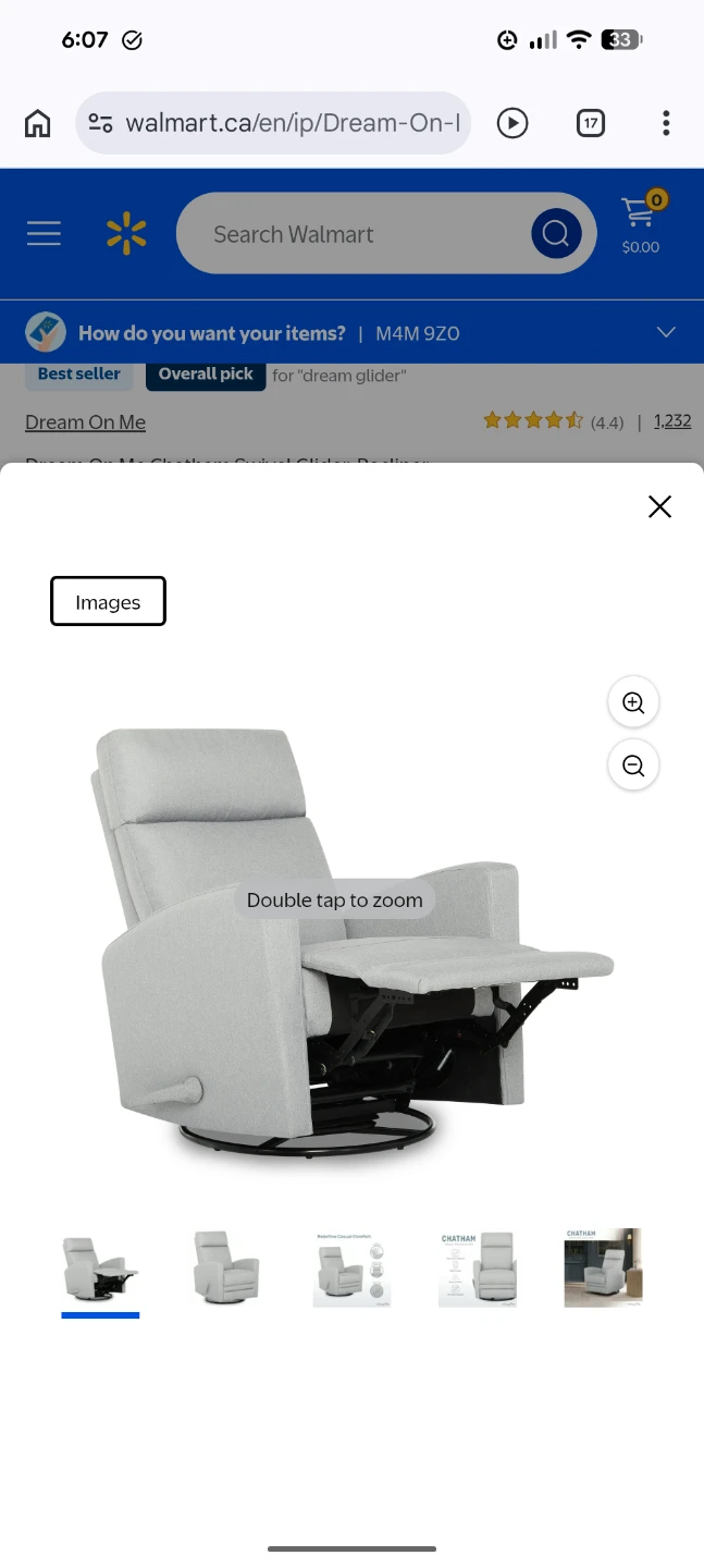 Dream On Me Swivel glider, recliner nursing chair - photo 3