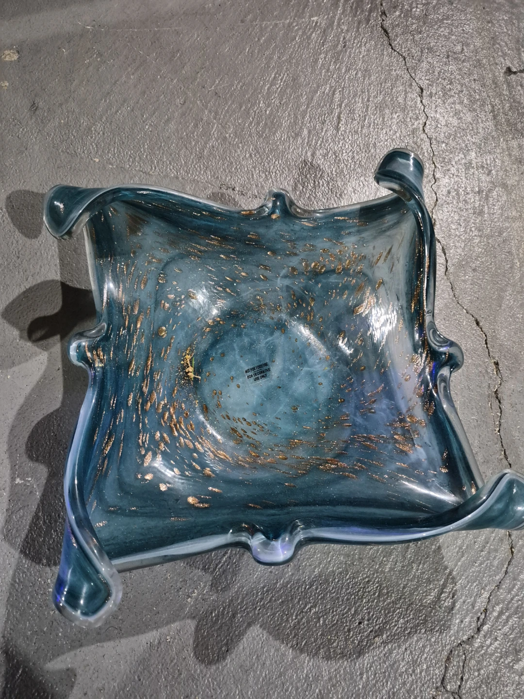 Decorative Glass Bowl with Gold Flecks - photo 2