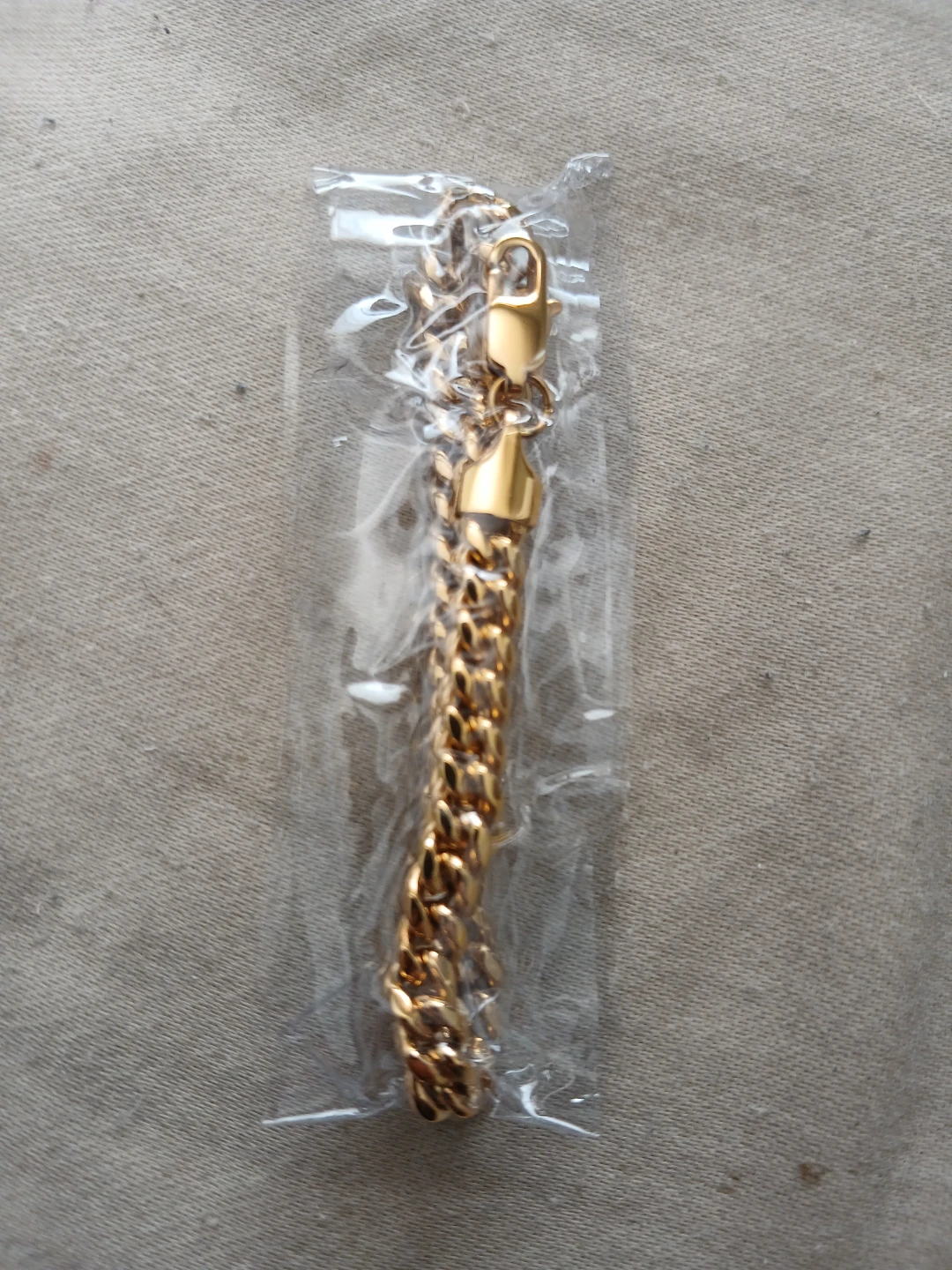 14K Gold Plated 304L Stainless Steel Cuban Chain Link Bracelet - photo 4