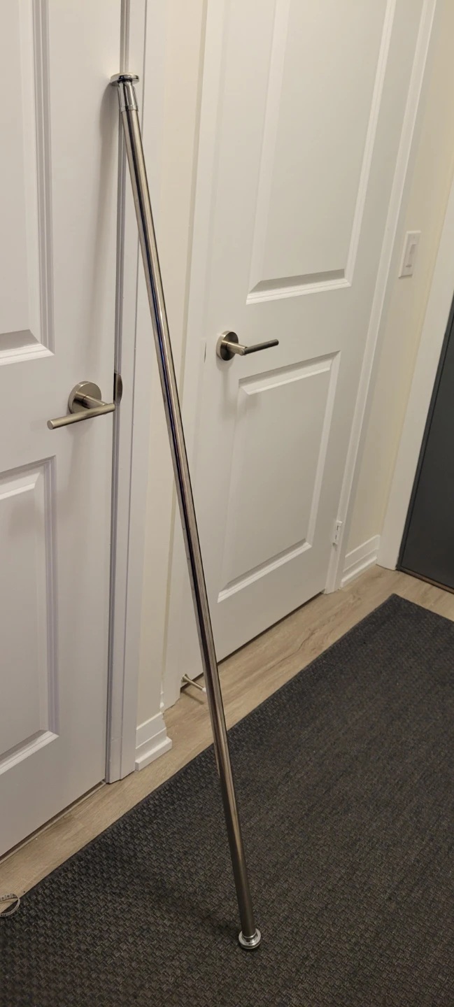 58" Metal Tension Shower Curtain Rod