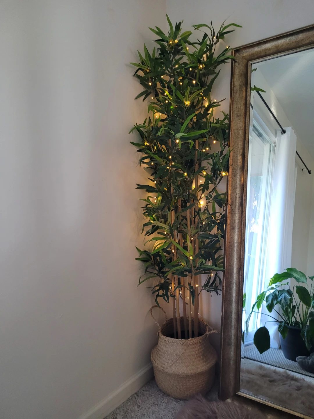 IKEA Artificial Bamboo Plant with copper fairy lights - photo 3