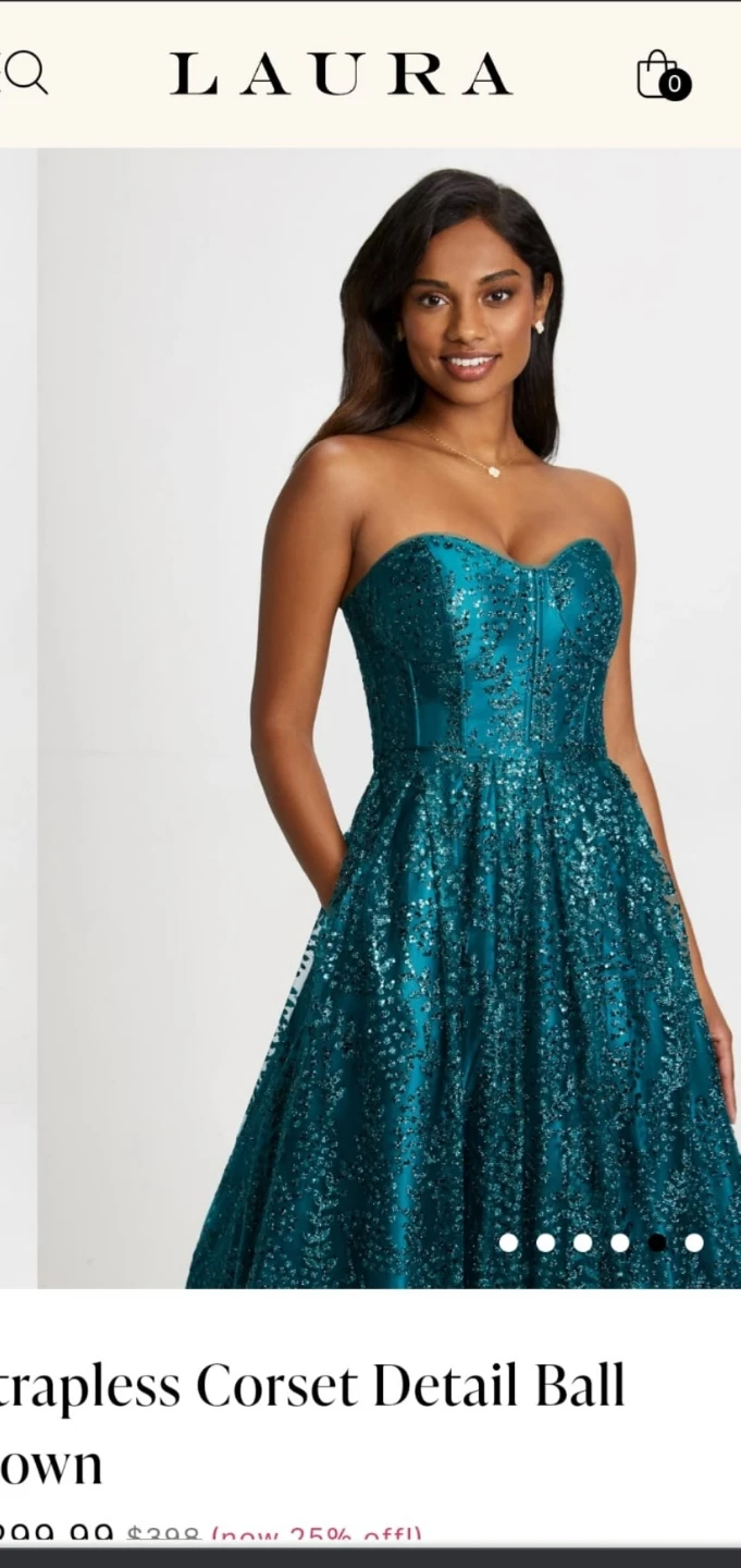 Strapless Corset Detail Ball Gown / Prom  Laura